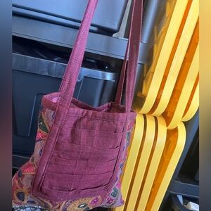 Purple tote purse grab bag